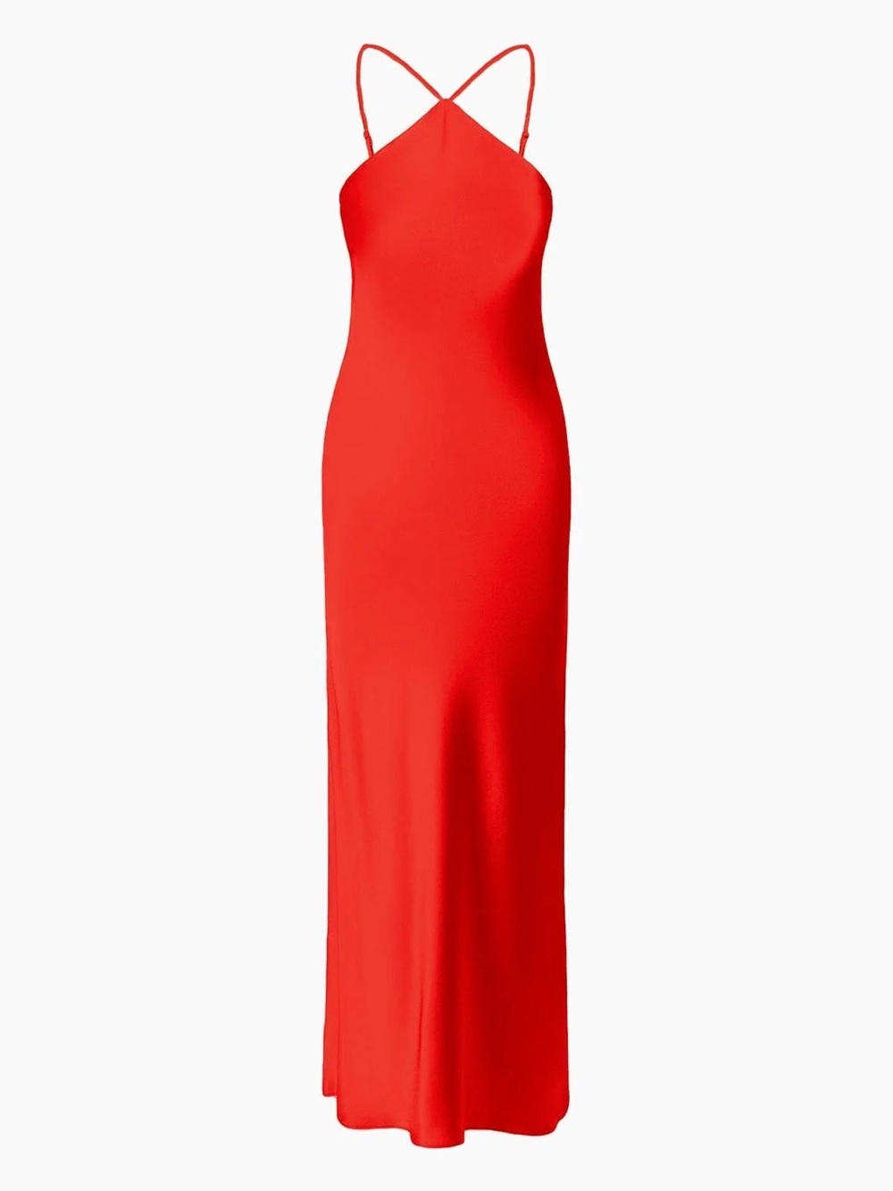 STAUD Cubism Dress in Red Rose